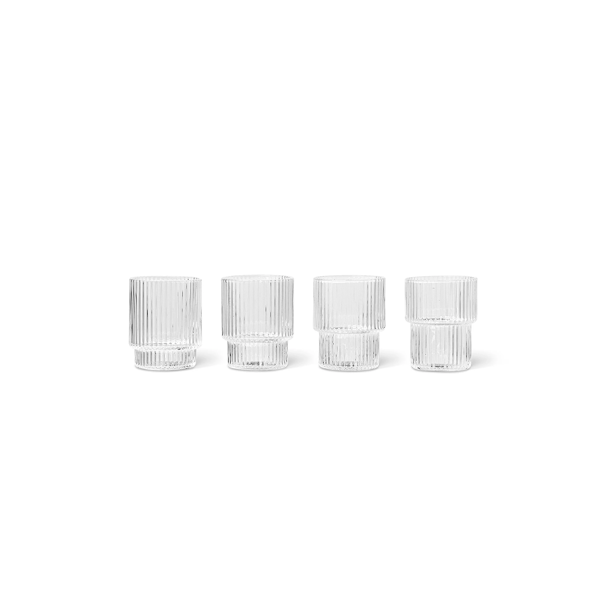 Ferm Living Ripple Glas Small 6 Cl 4-pack - Snapsglas & Avecglas Munbl&aring;st Glas Klar