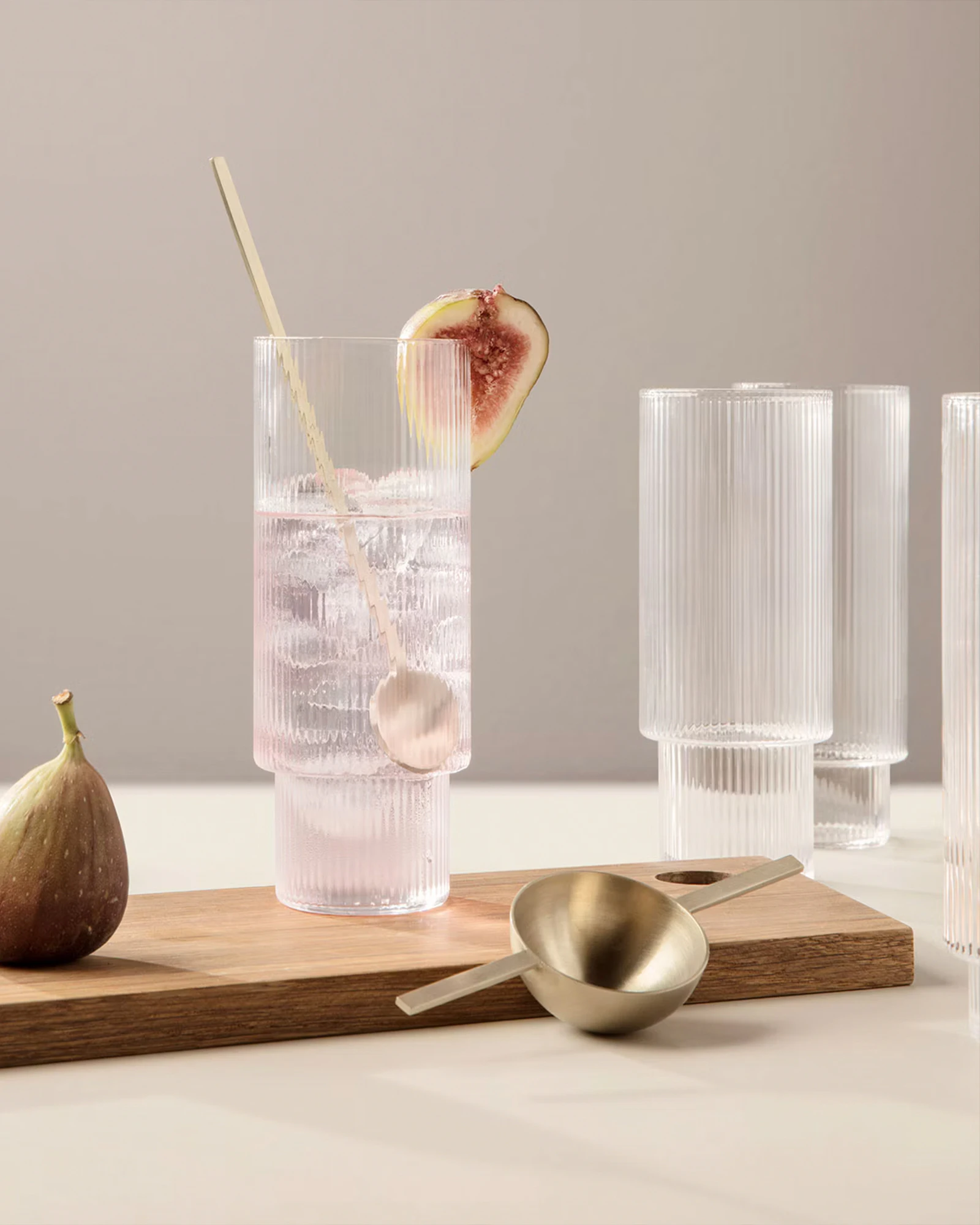 Ferm Living Ripple Longdrinkglas 30 Cl, klar från Ferm Living, bild 2