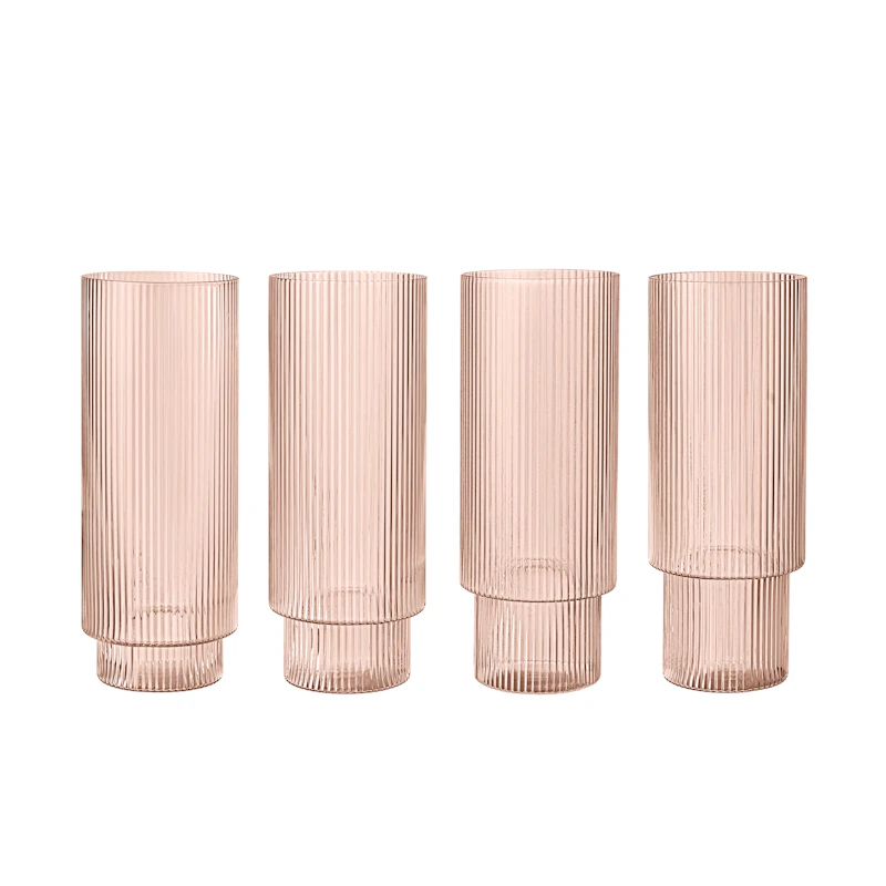 Ripple Longdrinkglas 4-pack, Blush