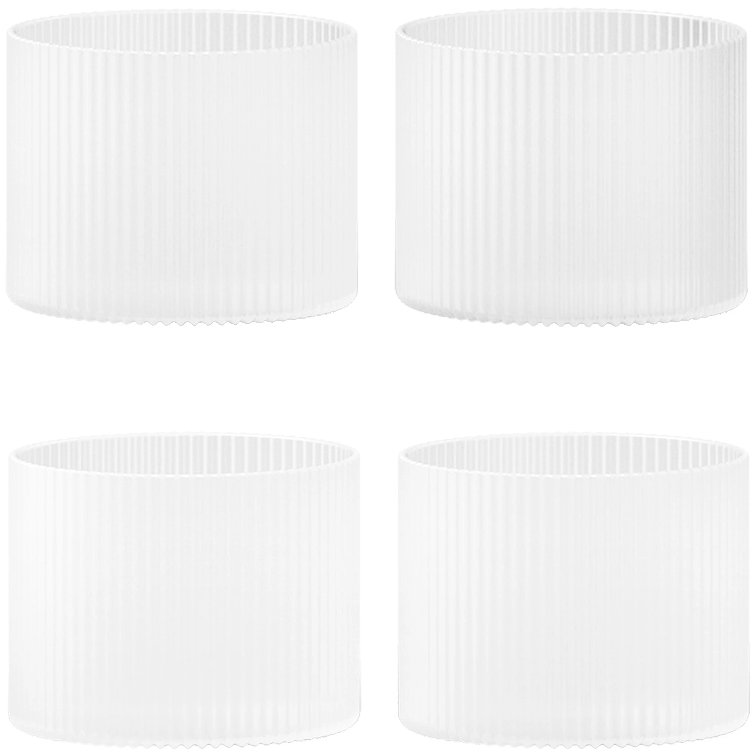 ferm living ripple low dricksglas 4-pack frosted - dricksglas munblåst glas frostad