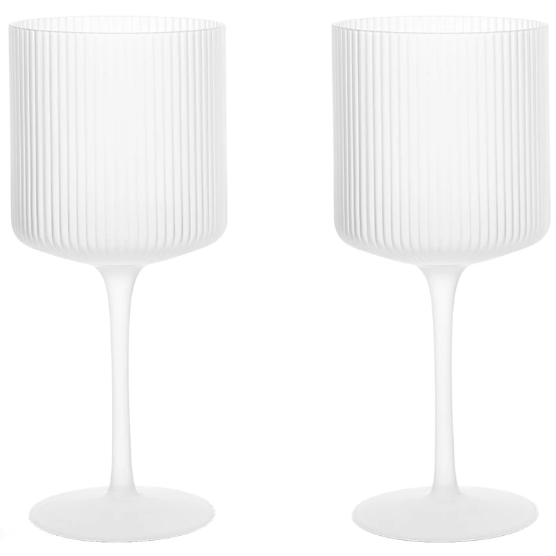 Ripple Rödvinsglas 2-pack, Frosted