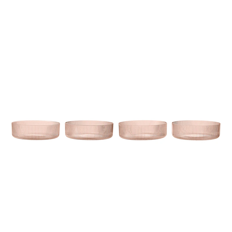 Ripple Serveringsskål 4-pack, Blush