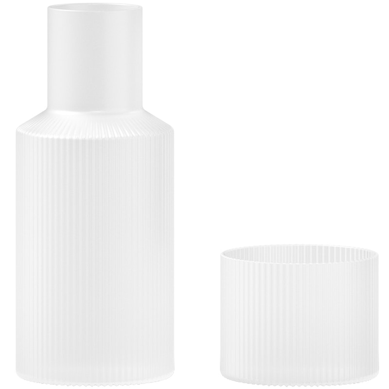 Ripple Small Carafe Set Karaff Med Dricksglas, Frosted