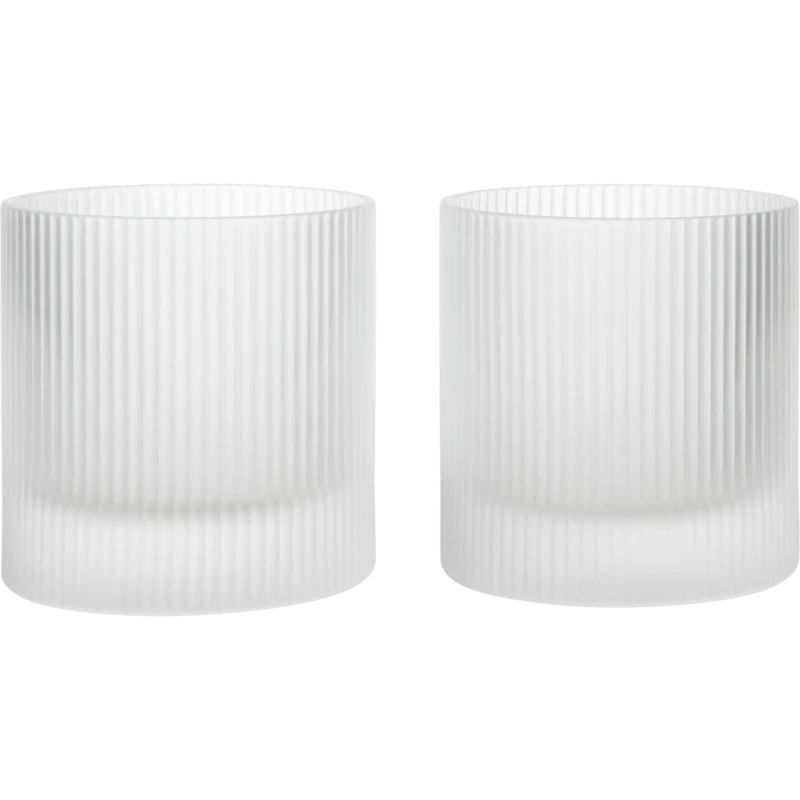 Ripple Tumblerglas 2-pack, Frosted