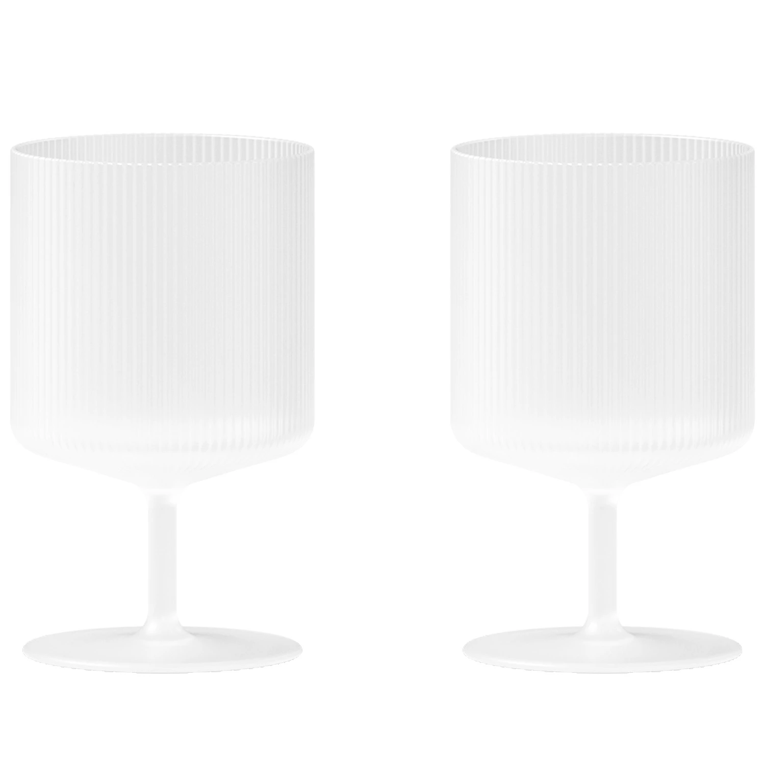 Ferm Living Ripple Wine s 2 Pcs. Vin 2-pack Frosted - Vinglas Glas Frostad