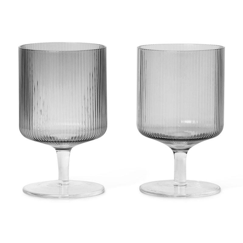 Ripple Wine Glass 2 pcs. Vinglas 2-pack Smoked Grey