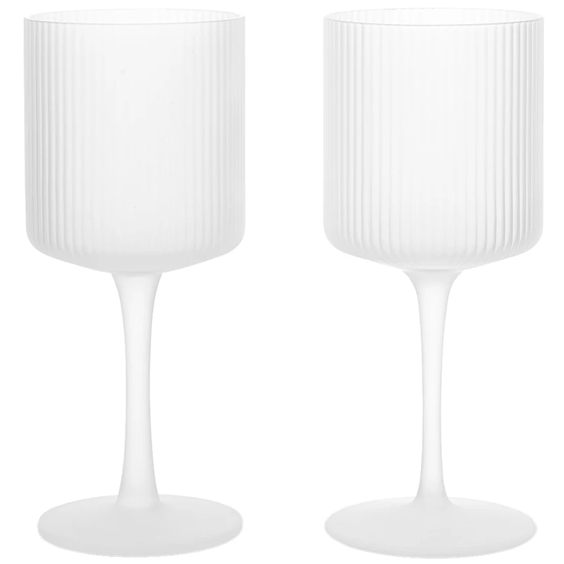 Ripple Vitvinsglas 2-pack, Frosted