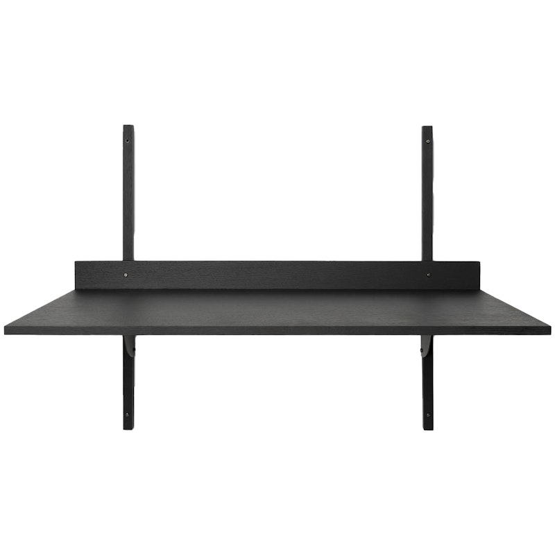 Sector Skrivbord 87x45 cm, Black Ash/Svart Mässing