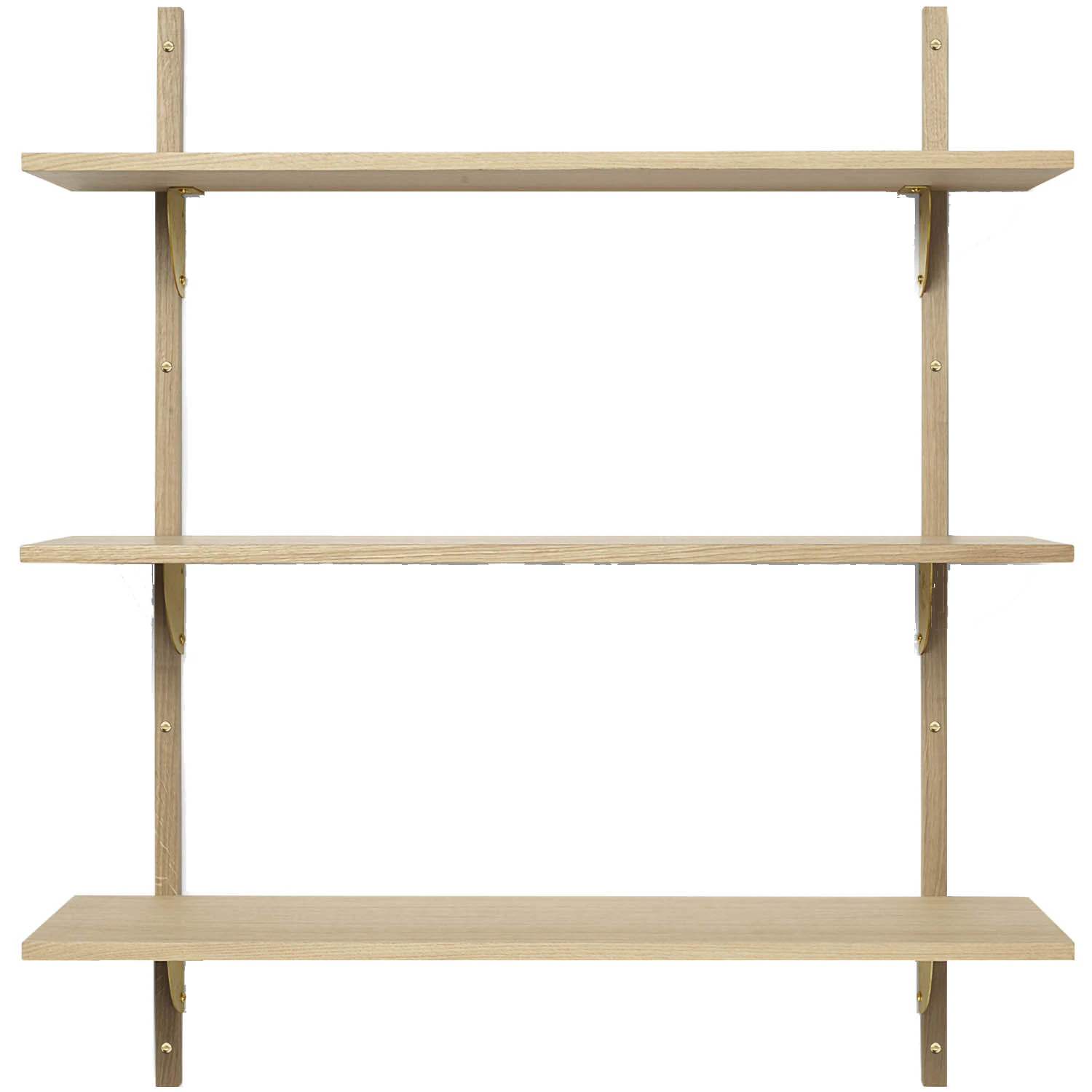 Ferm Living Sector Tripple Wide Hylla 87x102 Cm /mässing - Vägghyllor fanér Ek