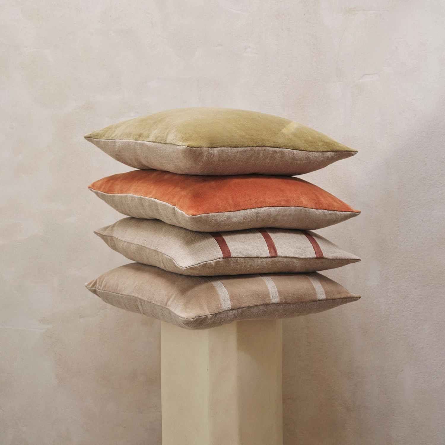 Ferm Living Senti Stripe Prydnadskudde 50x50 Cm Carob Brown, linne från Ferm Living, bild 3