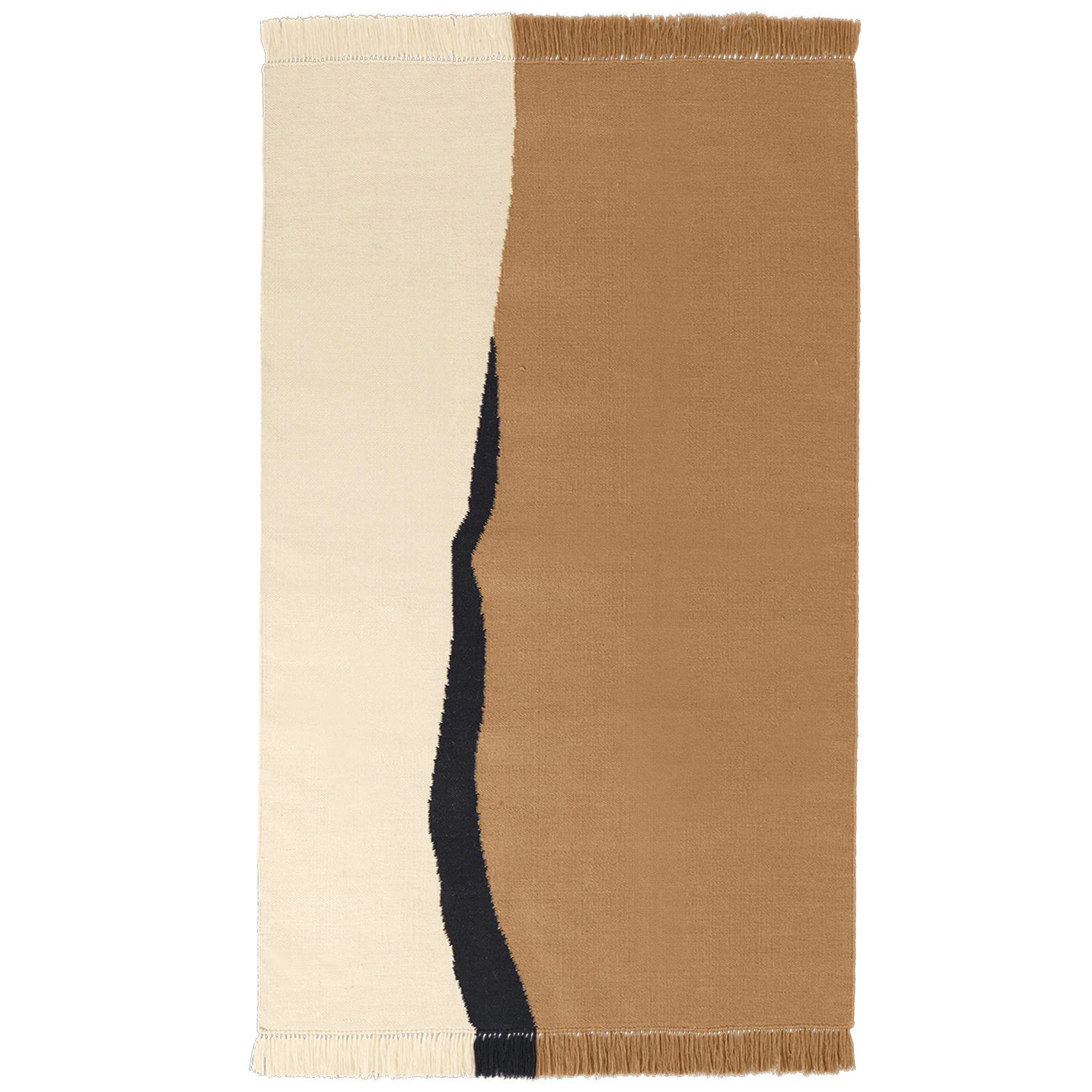 Ferm Living Soil Kelim Matta 140x200 Cm - Mönstrade mattor Ull Off-White