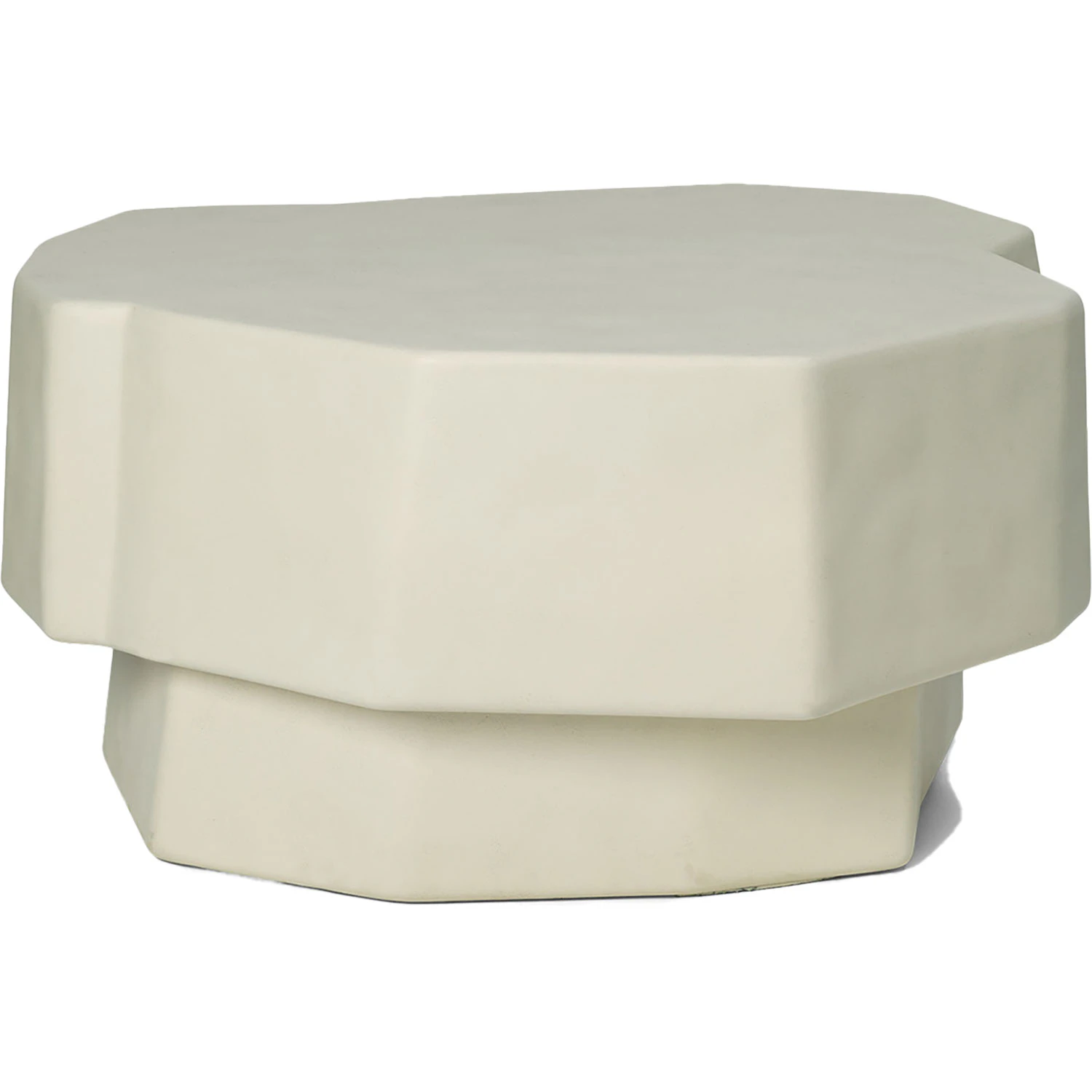 ferm living staffa soffbord 84 cm ivory - soffbord betong off-white