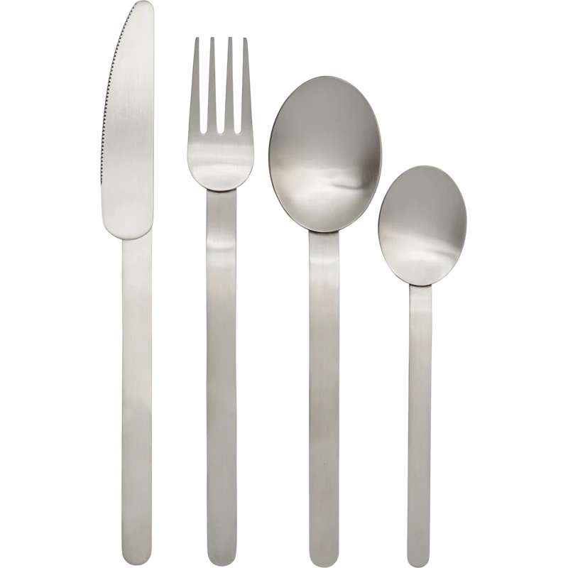 Stelo Bestickset 4-pack, Borstat Rostfritt stål