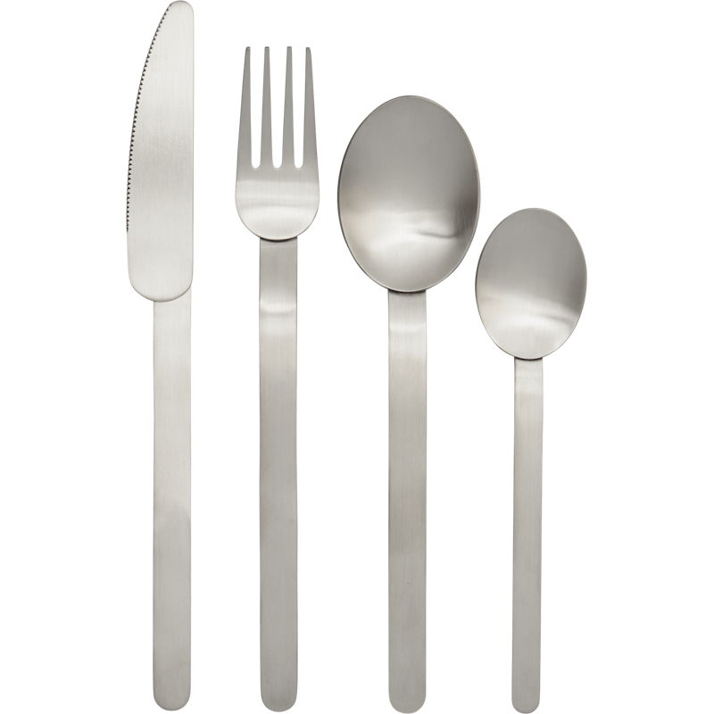 Stelo Bestickset 4-pack, Borstat Rostfritt stål