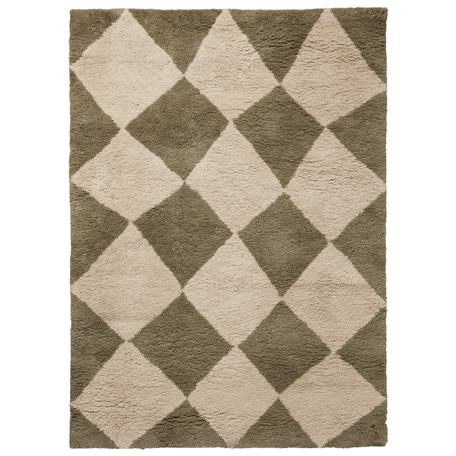 Ferm Living Tilt Matta 140x200 Cm - Mönstrade mattor Nyzeeländsk Ull Elm Green