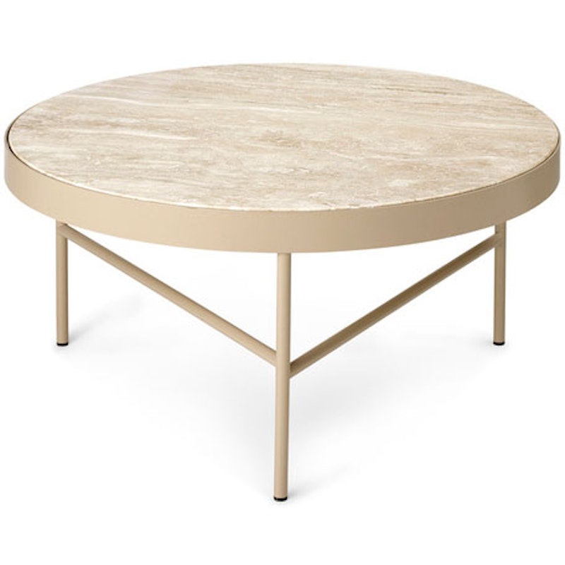 Travertine Soffbord Cashmere Ø70,5 cm