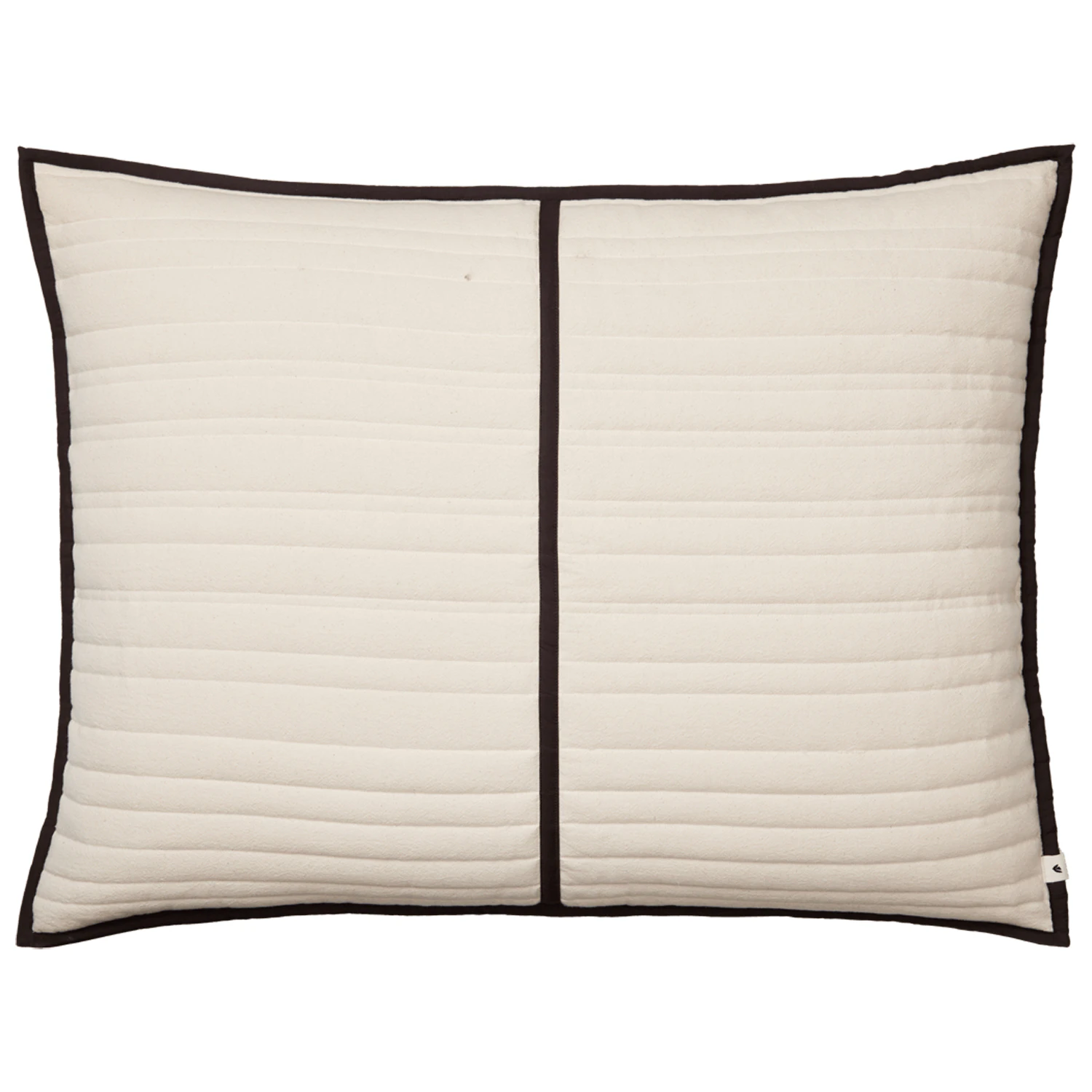 Ferm Living Vari Kudde 60x80 Cm Natur / Dark Chocolate - Prydnadskuddar & Fodral Ekologisk Bomull Natural