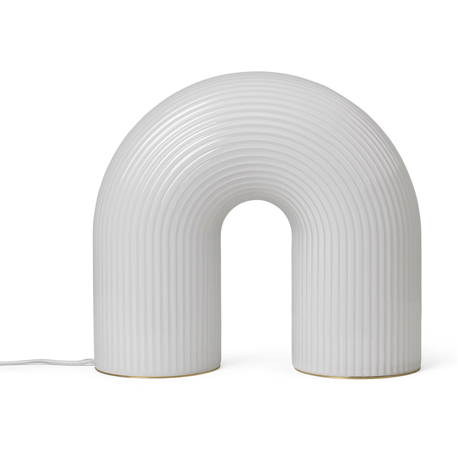 Ferm Living Vuelta Golvlampa - Golvlampor Munbl&aring;st Opalglas Vit