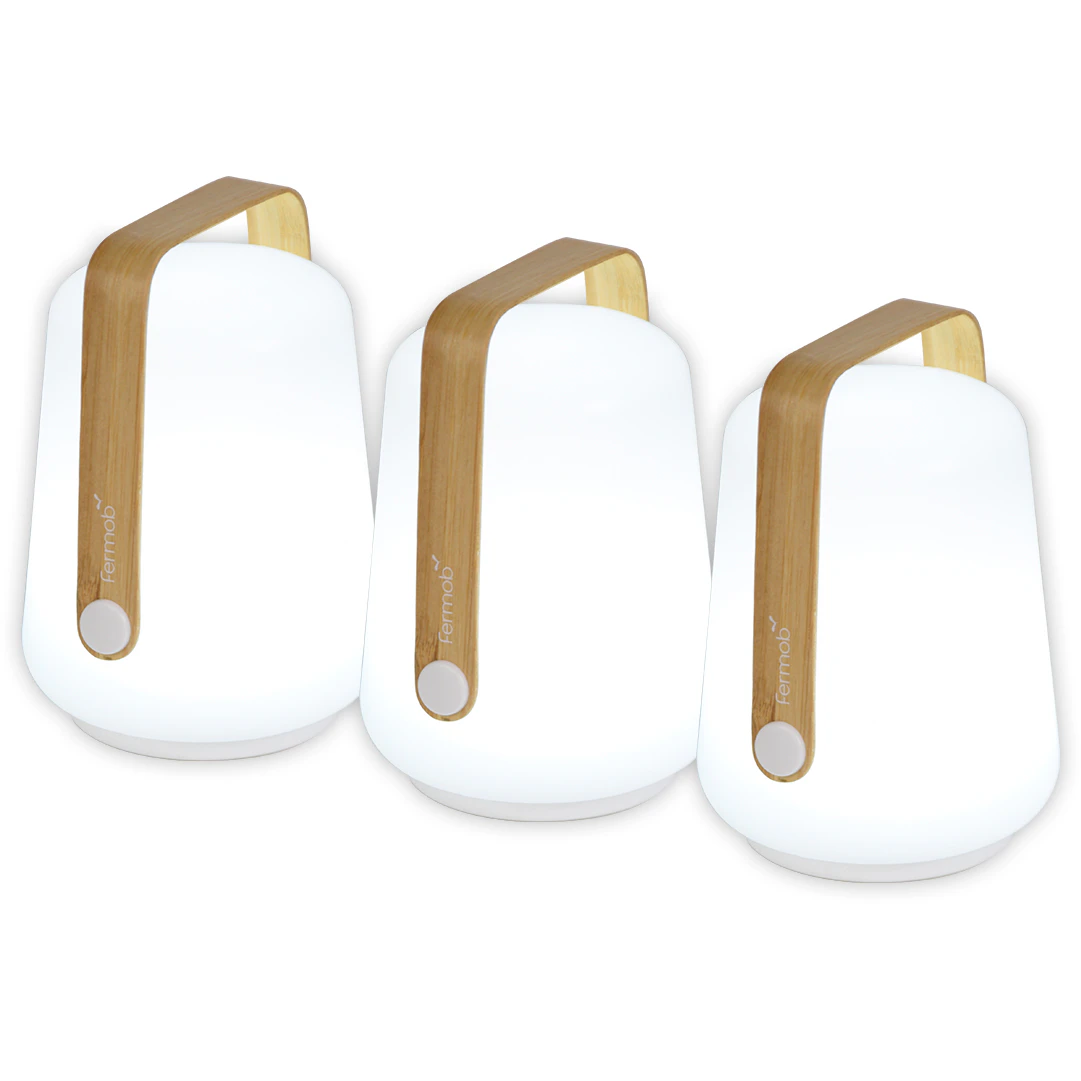 Fermob Balad Lampa H12 3-pack Bamboo - Bordslampor Aluminium Bambu