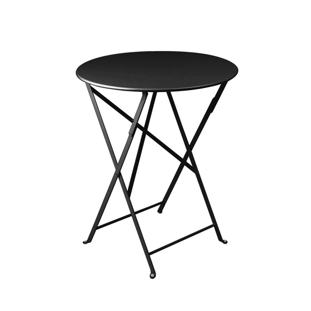 Fermob Bistro Bord Ø60 Cm - Trädgårdsbord Lackerat Stål Liquorice