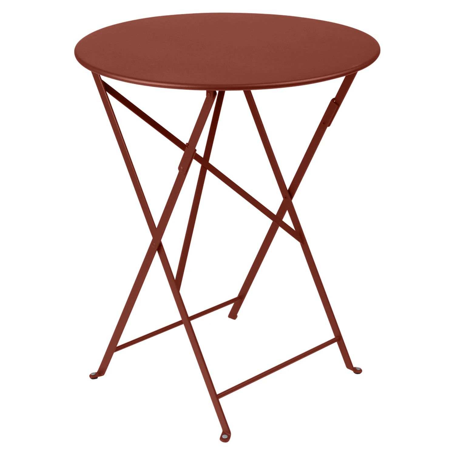 Fermob Bistro Bord Ø60 Cm - Trädgårdsbord Lackerat Stål Red Ochre