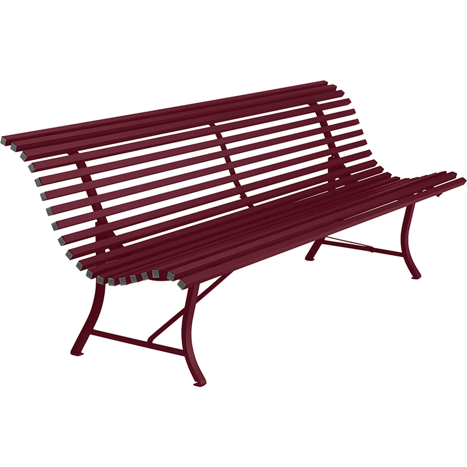 fermob louisiane soffa 200 cm - bänkar stål black cherry