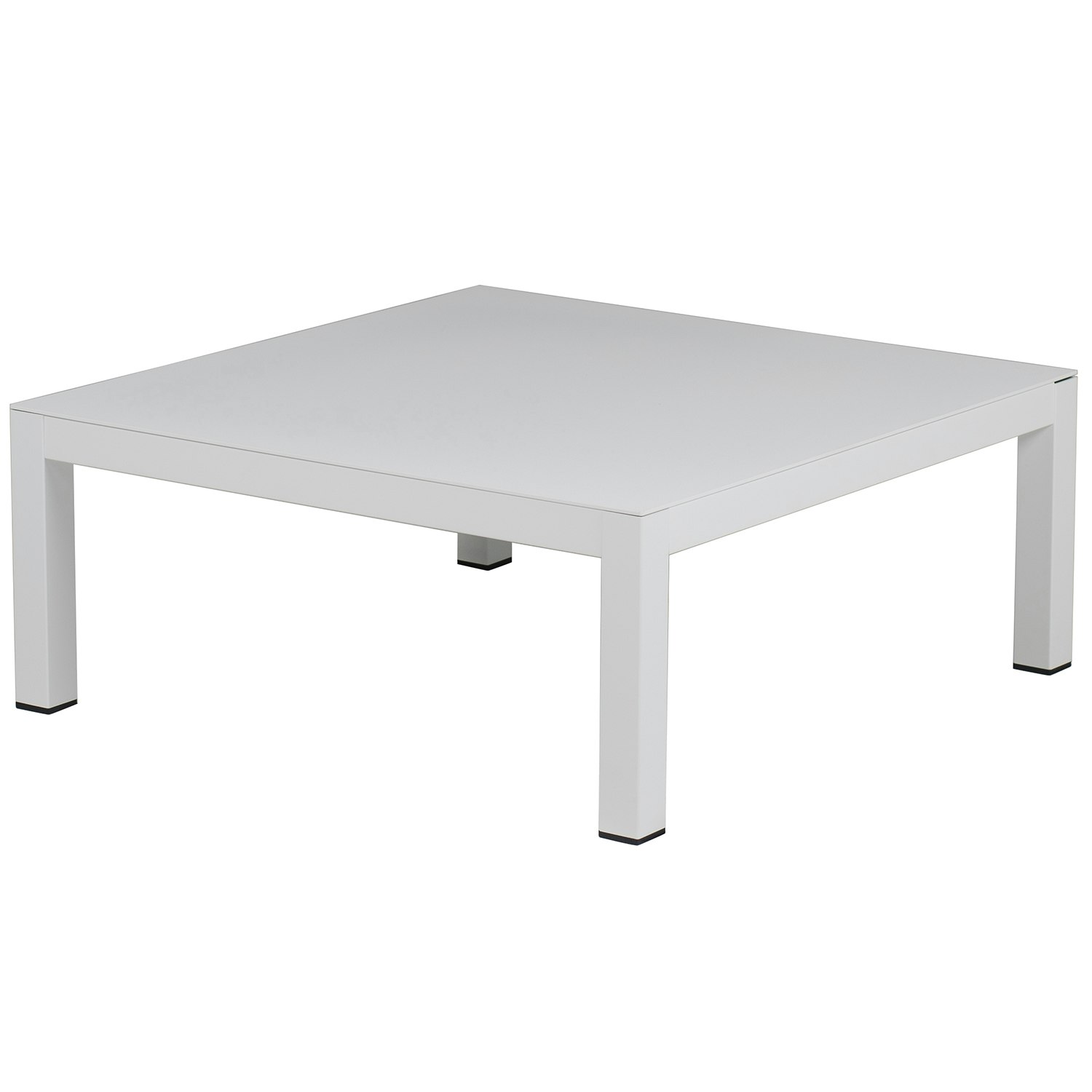 fiam domino soffbord 70x70 cm - soffbord utomhus aluminium vit