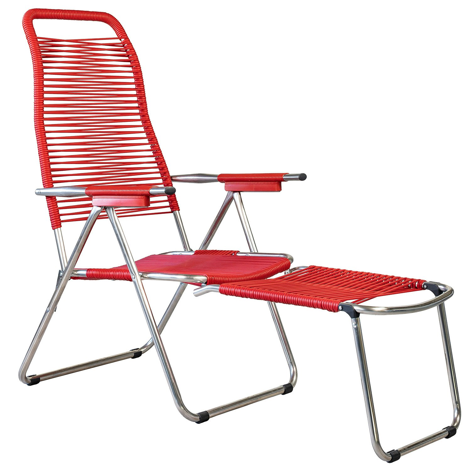 fiam spaghetti solsäng - aluminium röd