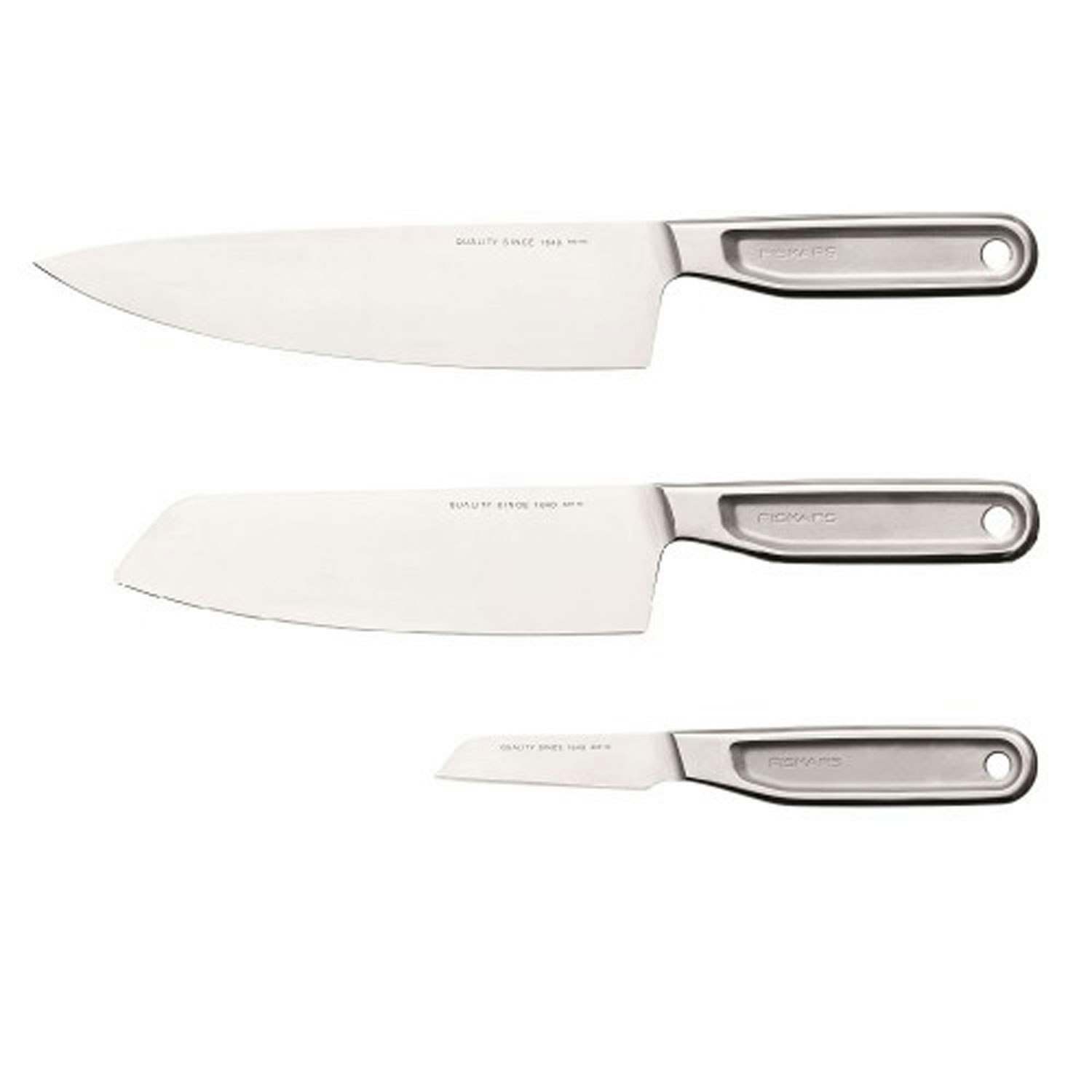 Fiskars All Steel Knivset 3 Delar - Knivset Rostfritt St&aring;l