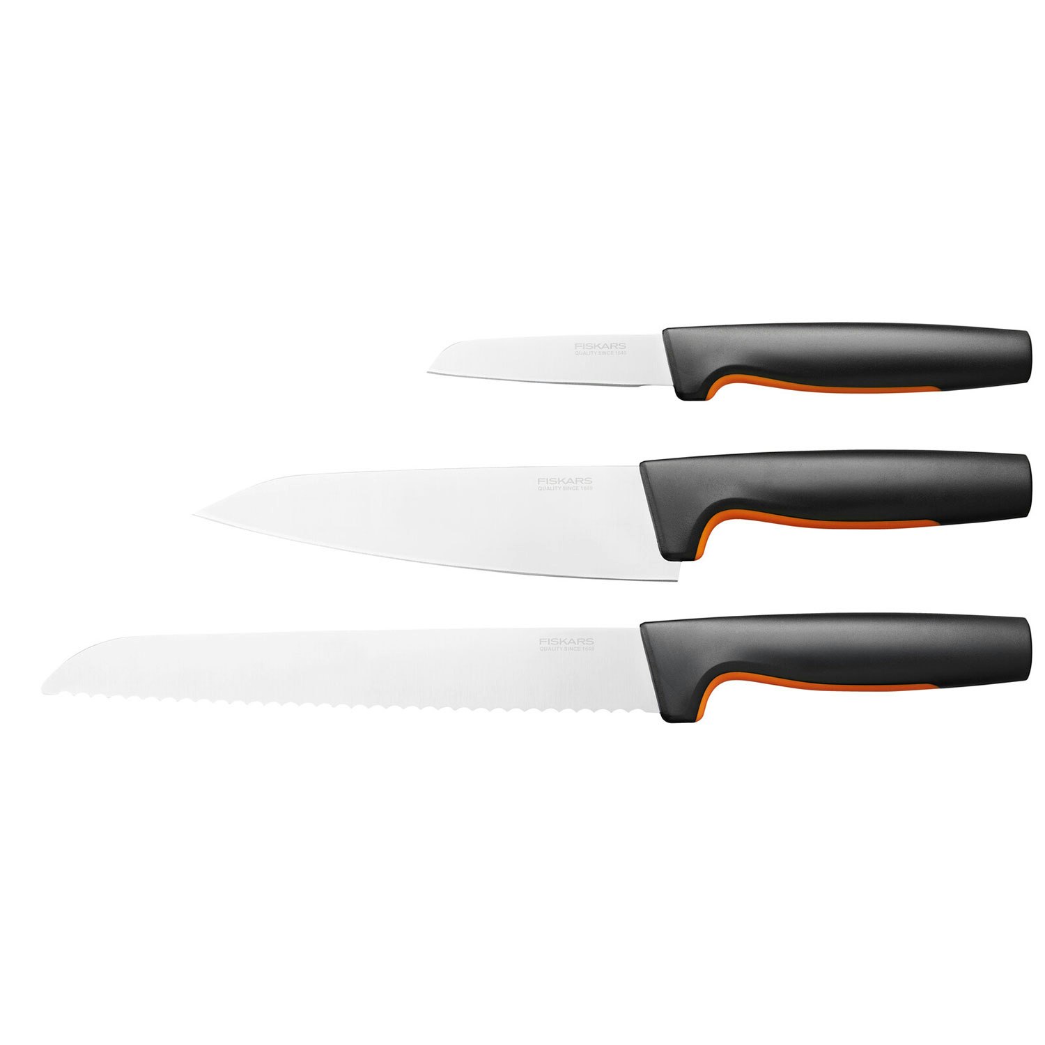 Fiskars Functional Form Knivset 3-pack - Knivset Plast Svart