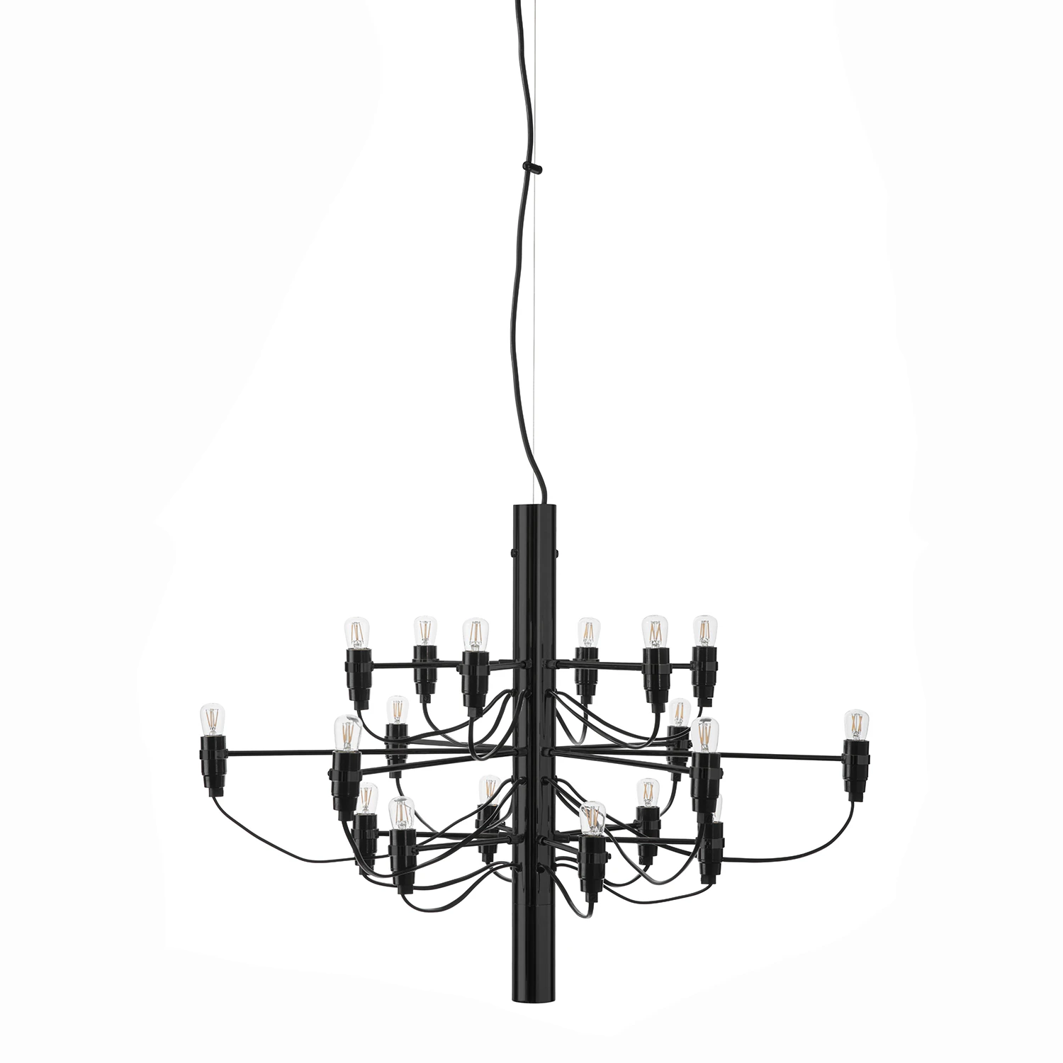 Flos 2097/18 Sarfatti Ljuskrona Led - Pendellampor Stål Mattsvart