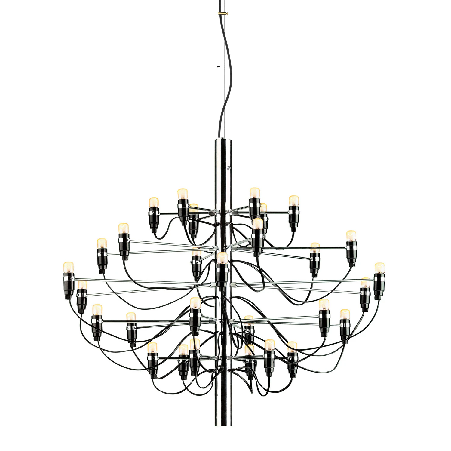 Flos 2097/30 Sarfatti Ljuskrona Led - Pendellampor Mässing Krom