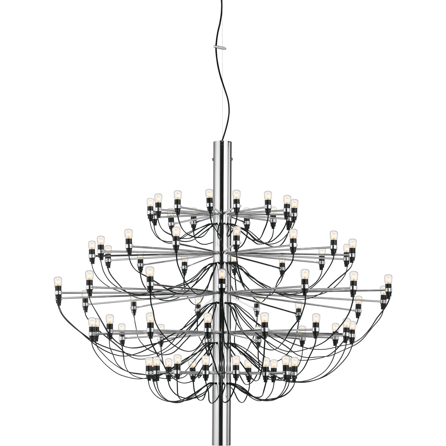 Flos 2097/75 Sarfatti Ljuskrona Led - Pendellampor Mässing Krom