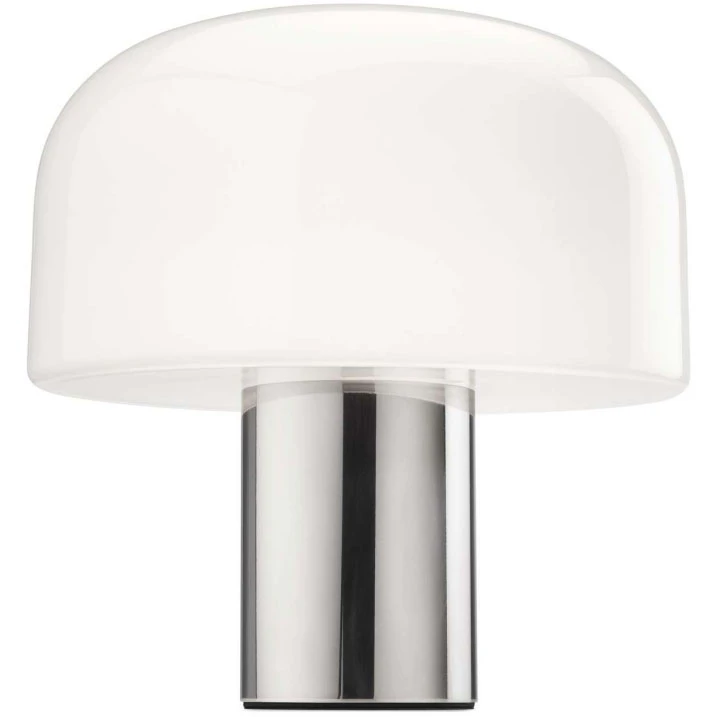 Flos Bellhop Glass T Bordslampa - Bordslampor Aluminium Bright aluminum