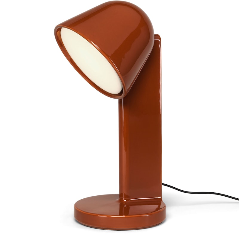 Céramique Down Bordslampa, Rust Red