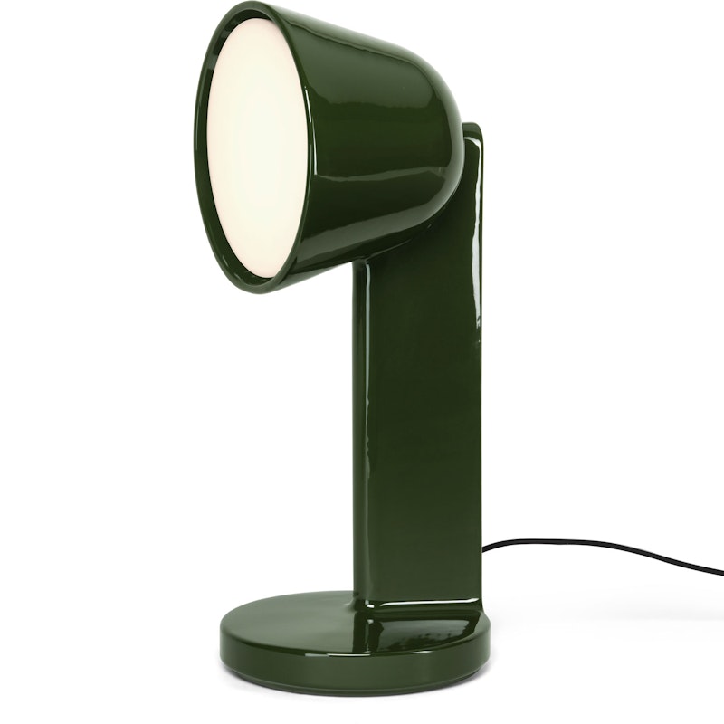 Céramique Side Bordslampa, Moss Green