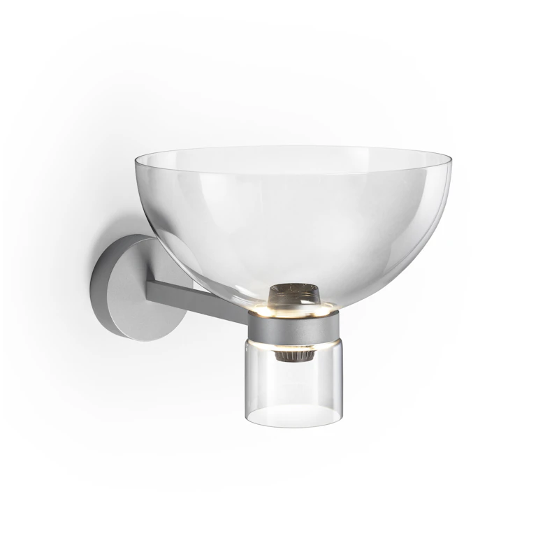 Nocturne Vägglampa Bowl, Silver