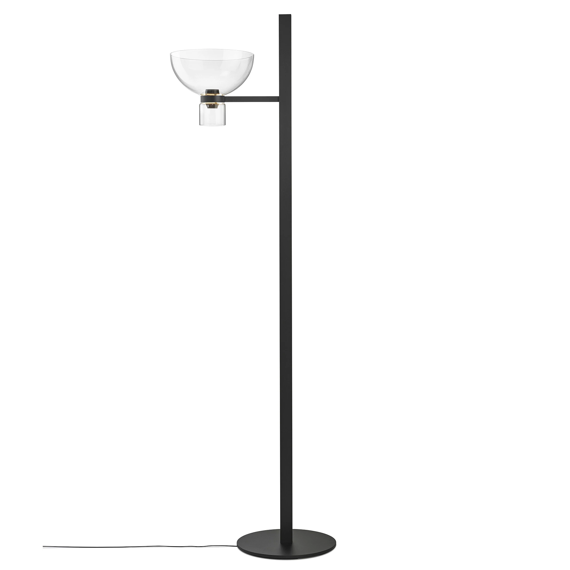 Flos Nocturne Golvlampa Bowl - Golvlampor Glas Svart