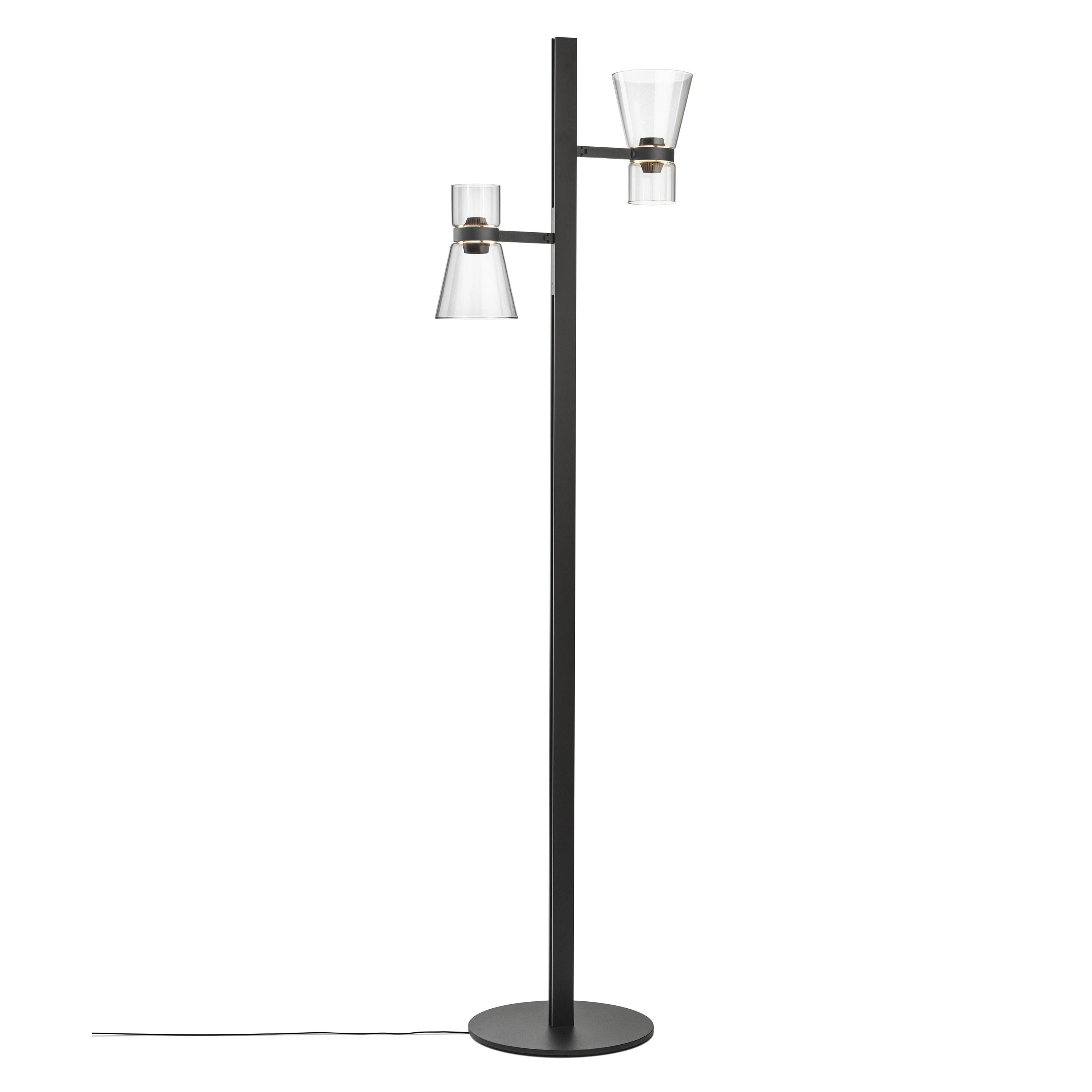 Flos Golvlampa Cone 2 - Golvlampor Glas Svart