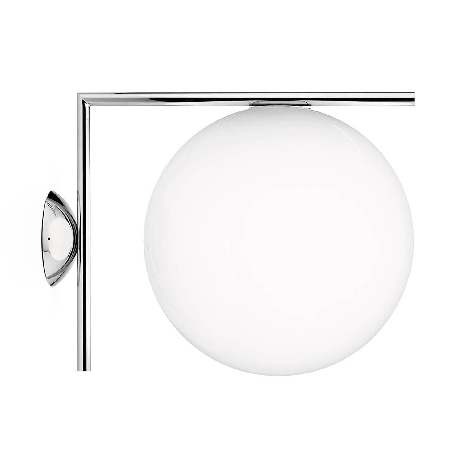 Flos Ic Lights C/w2 Tak/v&auml;gglampa Chrome - V&auml;gglampor St&aring;l Krom