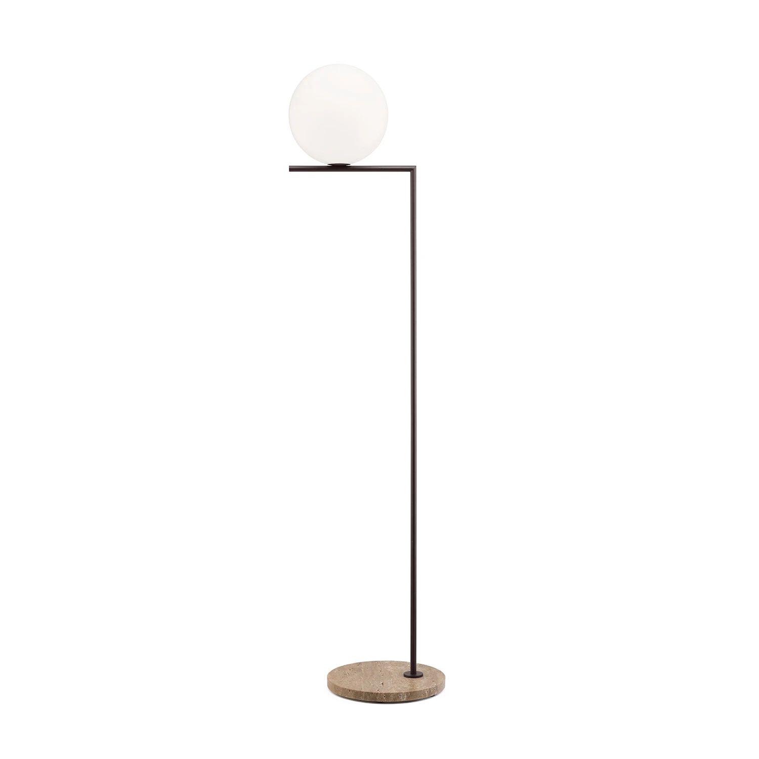 Flos Ic Lights F1 Outdoor - Golvlampor utomhus M&auml;ssing M&ouml;rkbrun