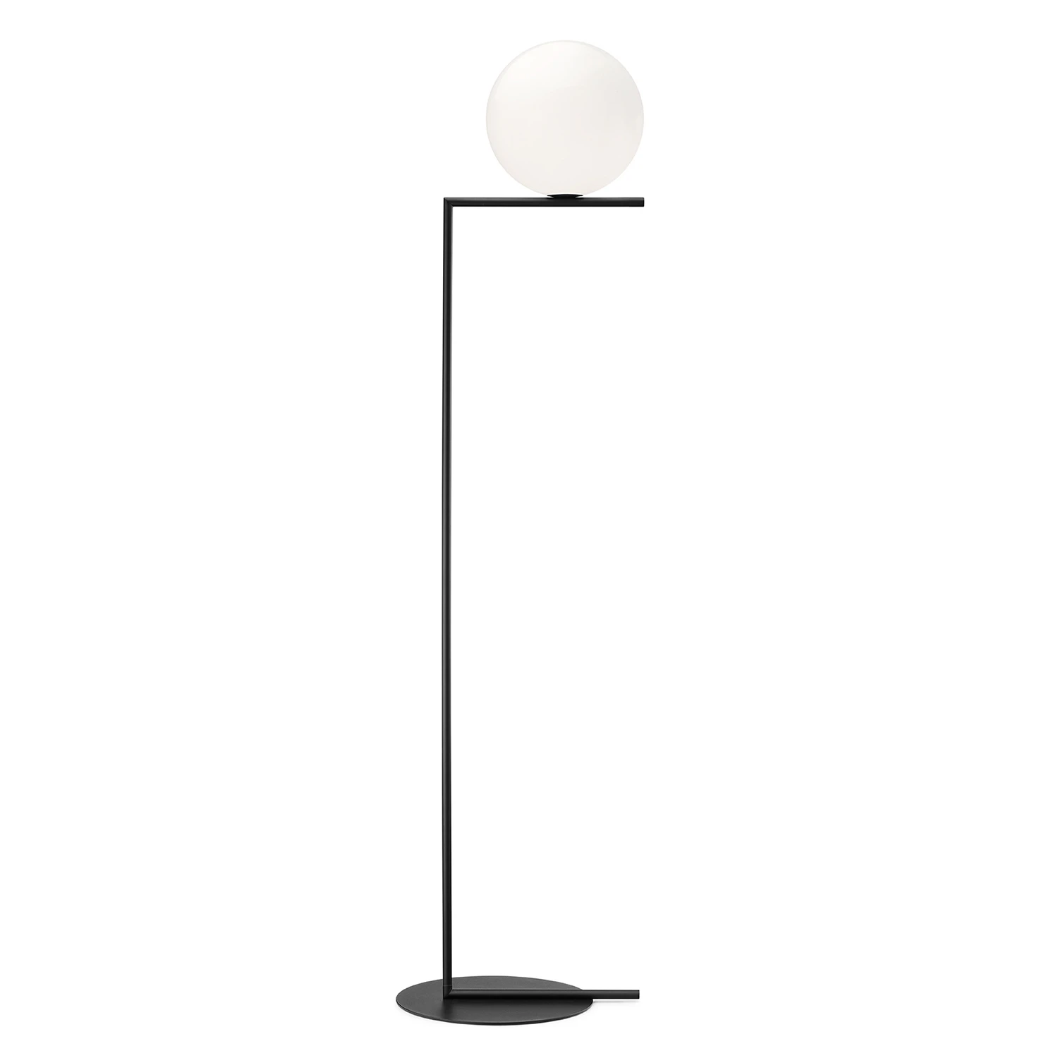 Flos Ic Lights F2 Golvlampa Black - Golvlampor Stål Svart