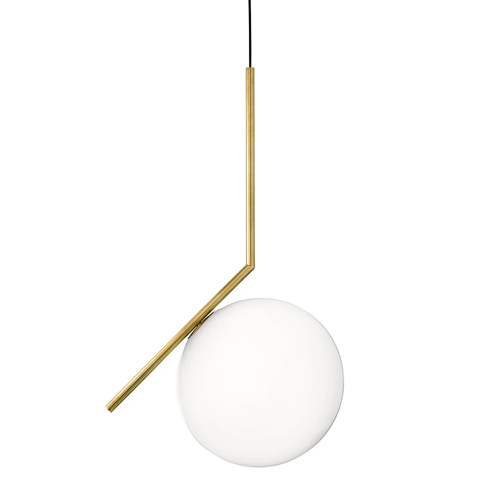 Flos Ic Lights S2 Pendel - Pendellampor Mässing Borstad Mässing