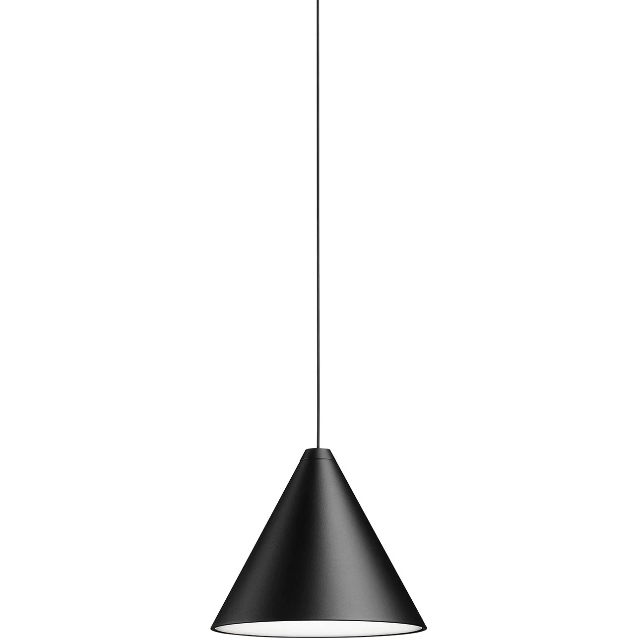 Flos String Light Cone Pendel 12m Dimbar Med Casambi - Pendellampor Aluminium Svart