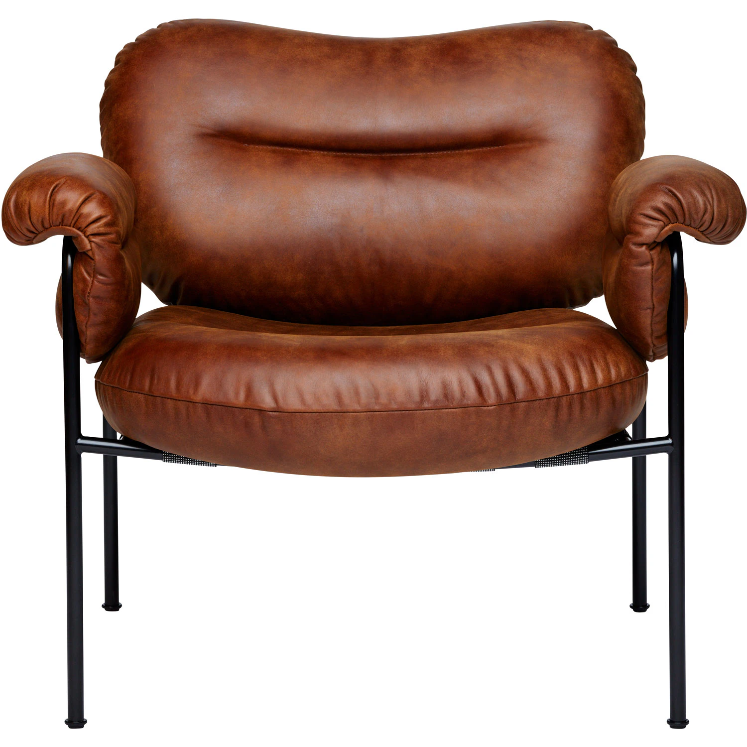 Fogia Bollo Loungestol Svarta Ben / Skinn Vintage Ranger - L&auml;der Vintage Rangers