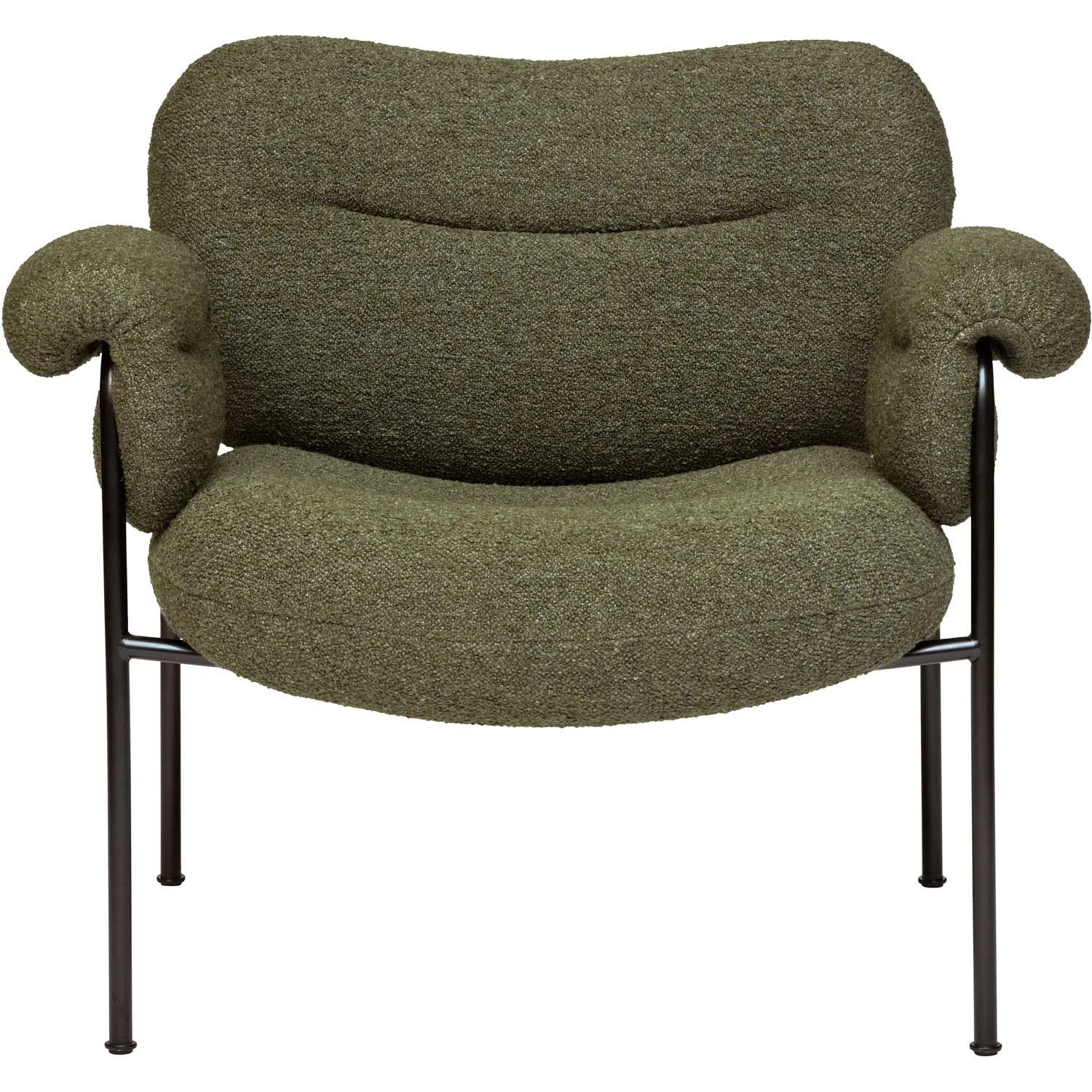 Fogia Bollo Loungestol Svarta Ben / Tyg Barnum - Ull Pine