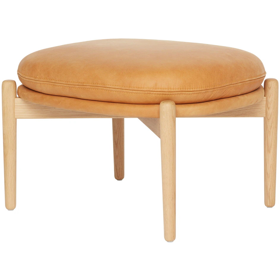 Fogia Embody Pall Skinn / Mattlackad - Fotpallar Ek Vintage Cognac