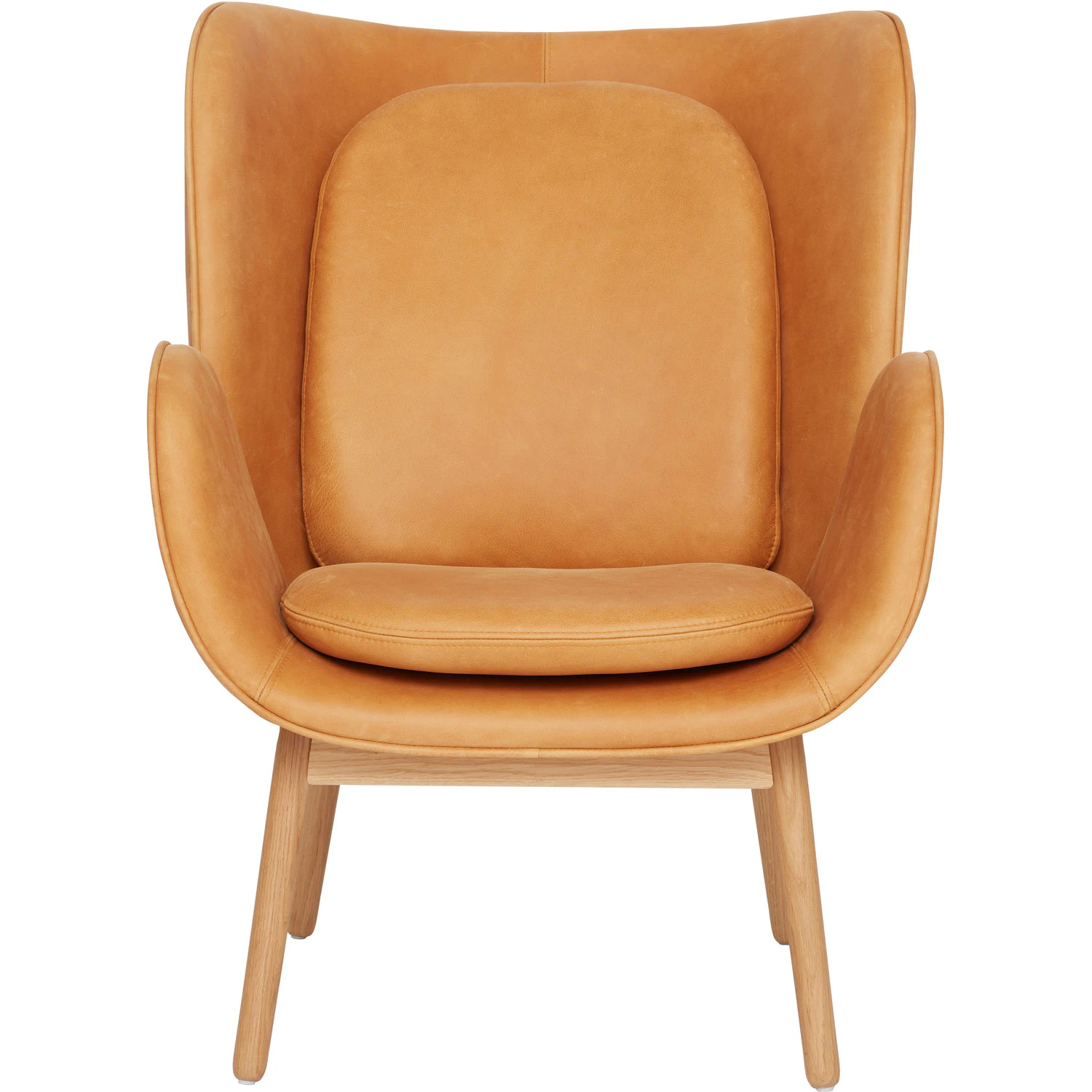 Fogia Embrace F&aring;t&ouml;lj Ben Mattlackad Ek / Skinn - F&aring;t&ouml;ljer L&auml;der Vintage Cognac