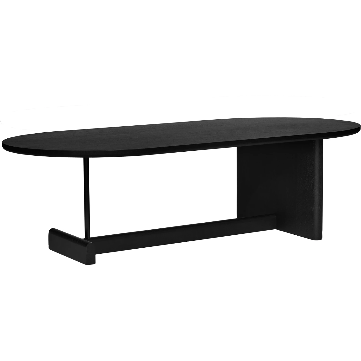 Fogia Koku Soffbord Ovalt H:35 Cm - Soffbord utomhus Ek Svartbetsad Ek