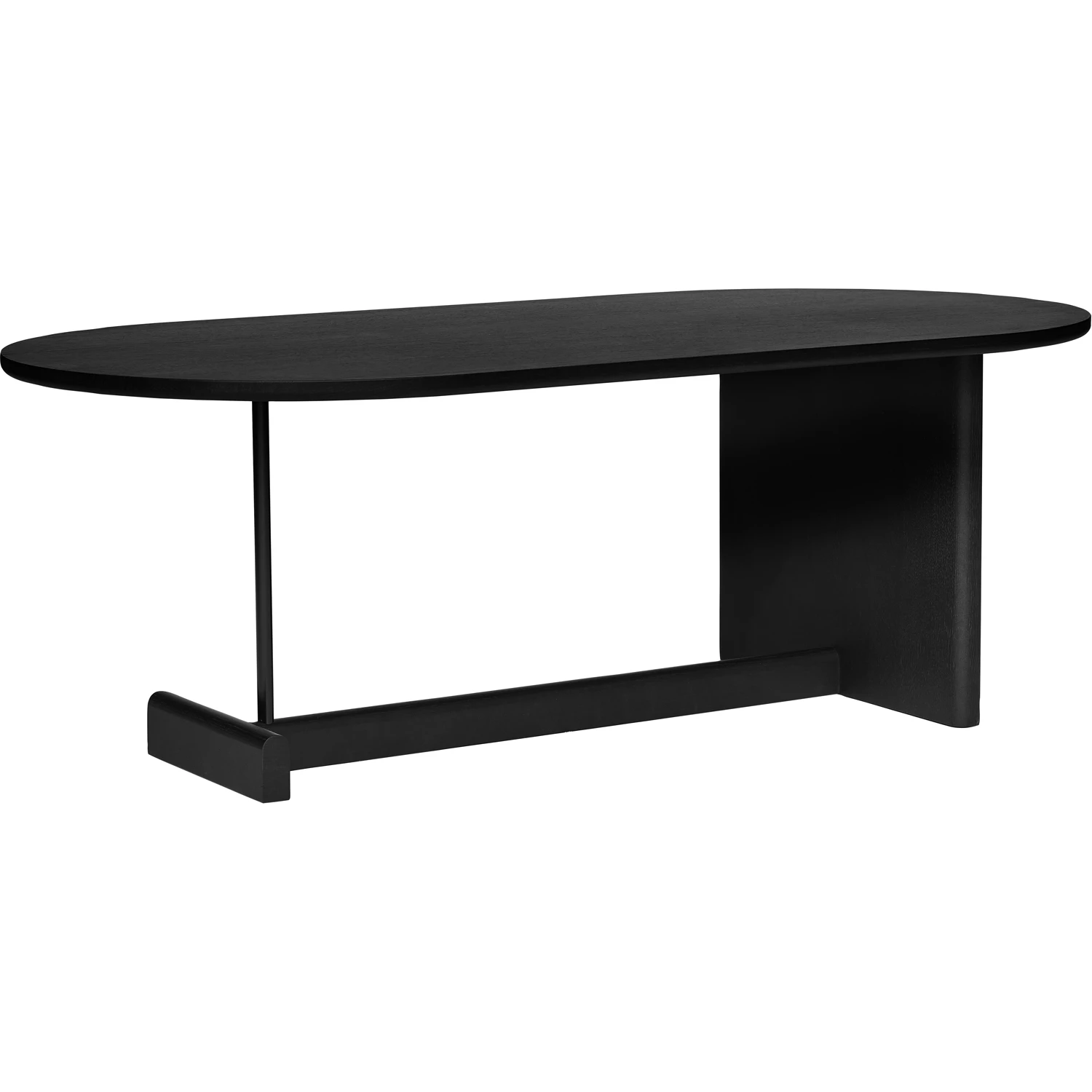 Fogia Koku Soffbord Ovalt H:42 Cm - Soffbord utomhus Ek Svartbetsad Ek